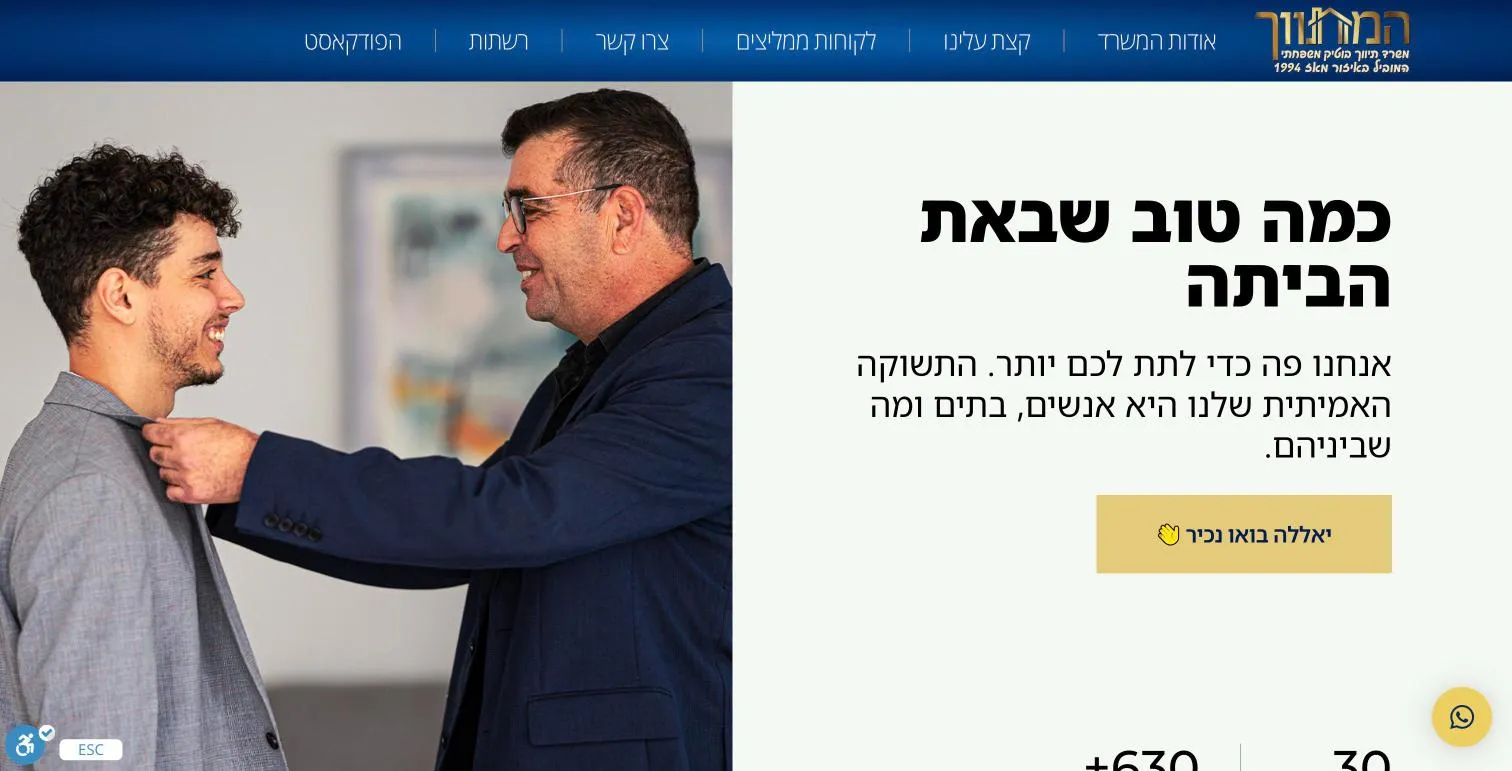 האתר של המתווך לפני העבודה איתנו